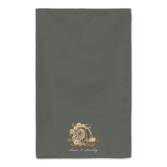 Moody Boho Floral Snail 16" x 25" Towel Set
